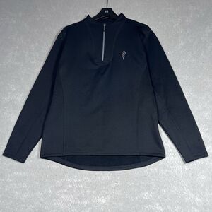 Peter Millar Sweater Mens Size Medium Black Element 4 Warmth Half Zip Pullover